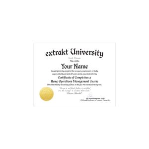unframed certificate